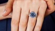 large blue diamond ring