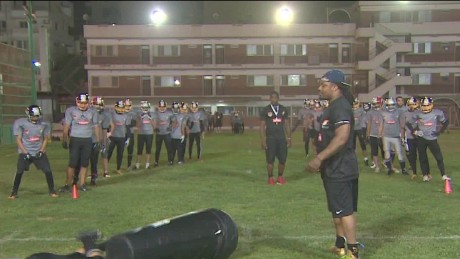 NFL players hold training camp in Egypt