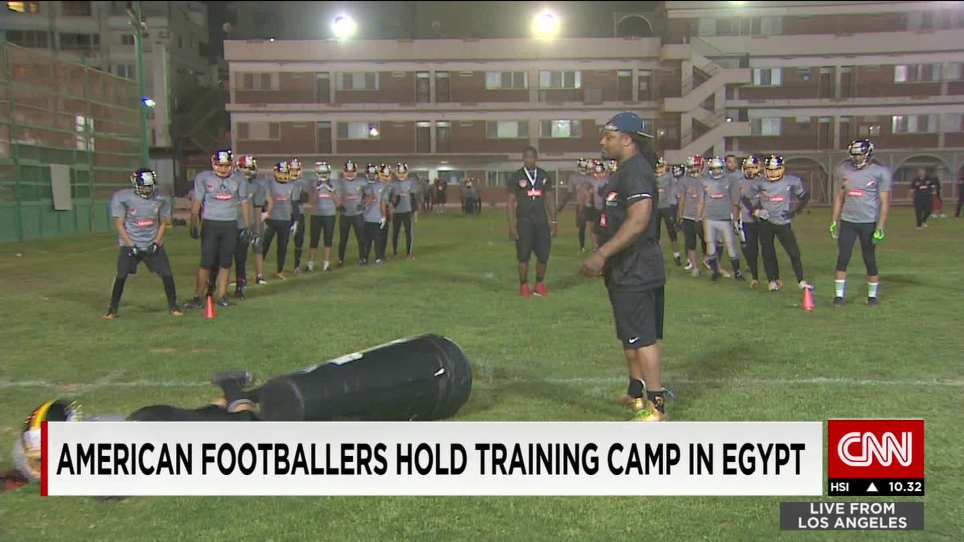 Nfl Players Hold Training Camp In Egypt Cnn Video