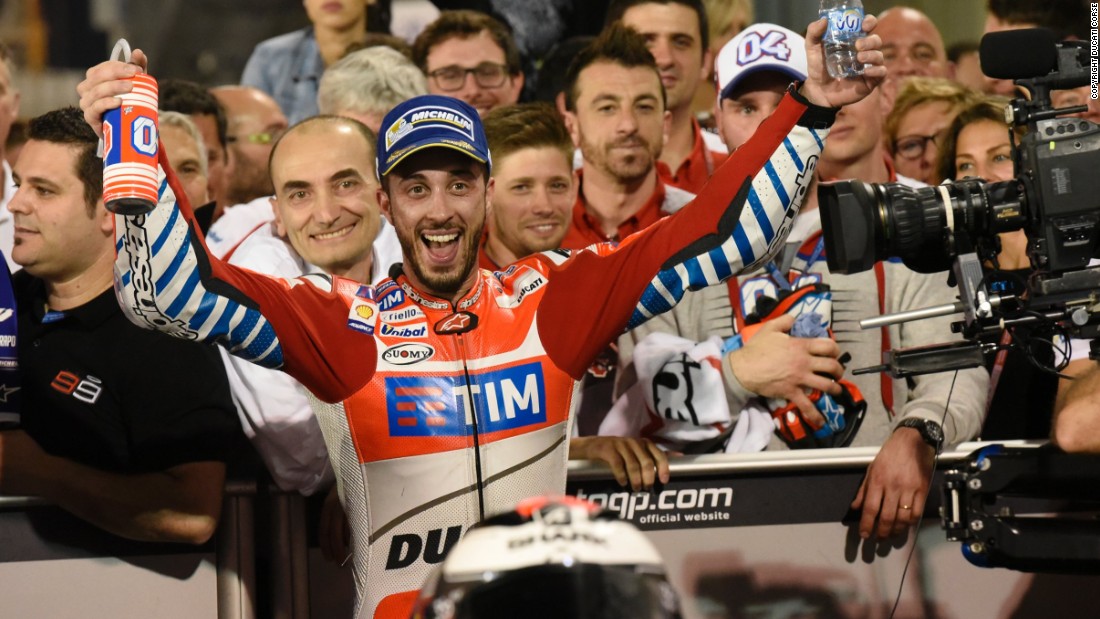 Dovizioso was clearly delighted at his strong showing. &quot;Starting off the season like this is a dream. I am really happy,&quot; the popular Italian told reporters after the race.