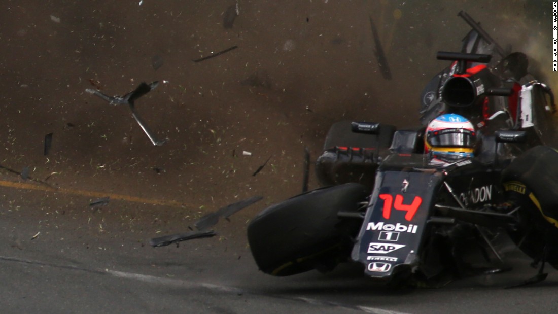 Spanish driver Fernando Alonso suffered a bad crash at the Australian Grand Prix this year. Alonso missed the following race in Bahrain due to fractured ribs.
