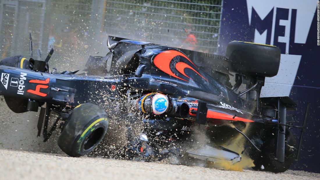 It was the second serious incident Alonso has been involved in in as many years, although his crash at the 2016 was arguably worse. After colliding with Esteban Gutierrez, Alonso&#39;s car hit the wall at 200mph, flipping through the air before coming to rest upside down. &quot;I&#39;m lucky to be here and thankful to be here,&quot; Alonso said after the crash.