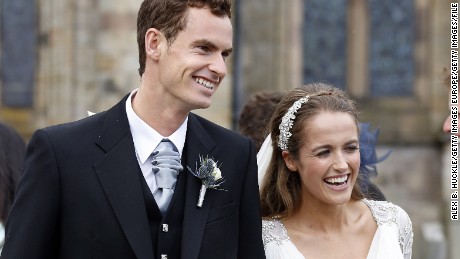 DUNBLANE, UNITED KINGDOM - APRIL 11: Andy Murray and Kim Sears leave Dunblane Cathedral after their wedding on April 11, 2015 in Dunblane, Scotland. (Photo by Alex B.  Huckle/Getty Images)