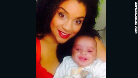 Sabrina Esmael Fazal, pictured here with her son, is missing. 