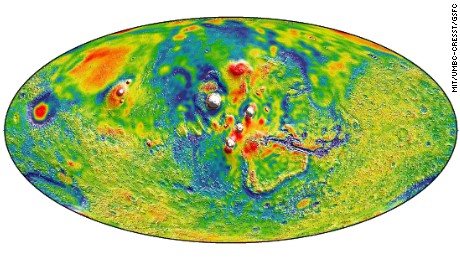 NASA gravity map offers closest ever look at Mars