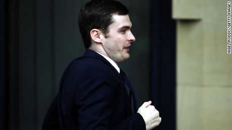 Adam Johnson arrives for sentence at Bradford Crown Court on Thursday.