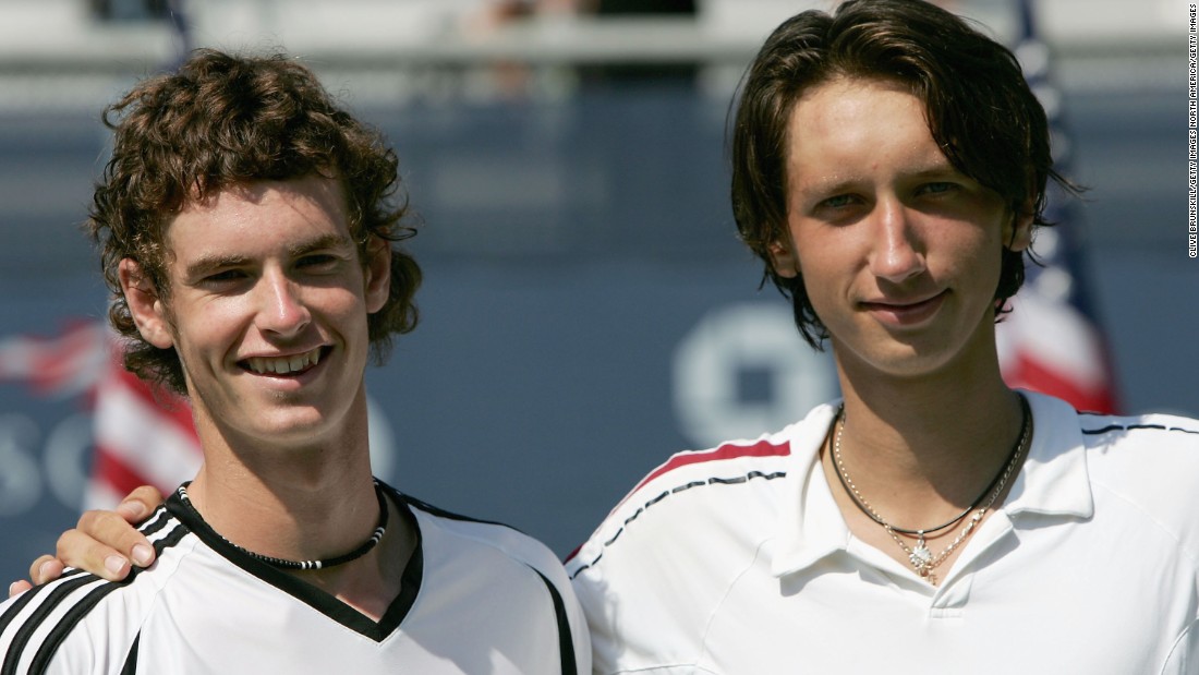 Andy Murray, left, became embroiled in a spat this week over equal pay in tennis with fellow men&#39;s pro Sergiy Stakhovsky, right. This picture was taken after they played in the 2004 U.S. Open junior final. 