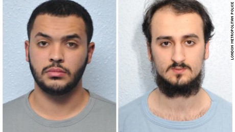Tarik Hassane (left) and Suhaib Majeed (right) planned a shooting in London, authorities said. 