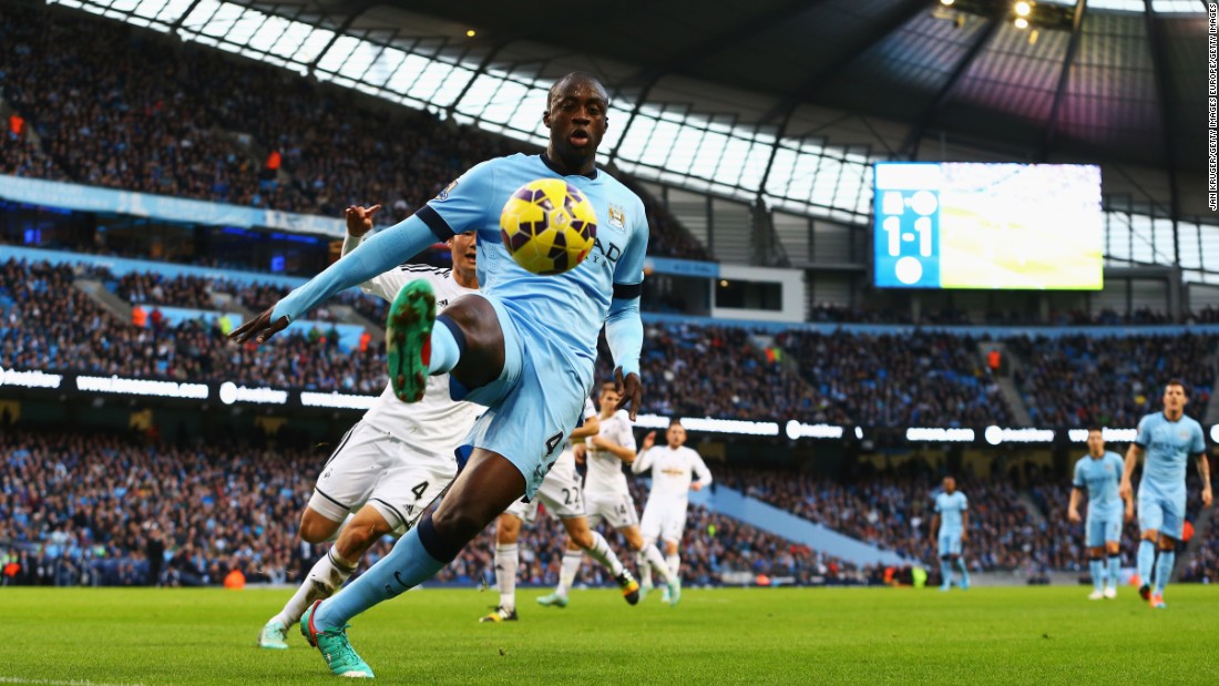 The Ivorian midfielder has been a revelation at Manchester City since arriving from Barcelona in 2010, winning every domestic trophy at least once and scoring over 70 goals. 