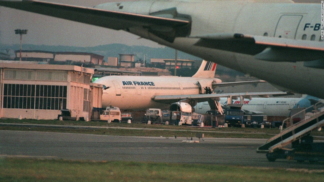An Airbus A-300 was held by Islamic extremists of the Armed Islamic Group (GIA) at the Marignane airport in Marseille, southern France. Members of the elite French troops GIGN (Intervention Group of the National Gendarmerie) staged a spectacular assault on the hijacked Air France airbus on December 26, 1994, killing four hostage-takers and ending a three-day drama which began in Algiers, where two passengers were shot and killed.
