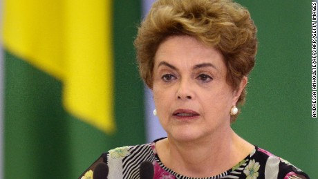 Brazilian President Dilma Rousseff delivers a speech during the launching ceremony of the National Plan against Aedes aegypti and microcephaly in Brasília in March 23, 2016. The aedes aegypti mosquito is the vector of Zica virus. AFP PHOTO/ANDRESSA ANHOLETE / AFP / Andressa Anholete        (Photo credit should read ANDRESSA ANHOLETE/AFP/Getty Images)