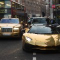 gold cars pair