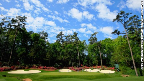 Augusta&#39;s 13th green epitomises the sumptuous setting.