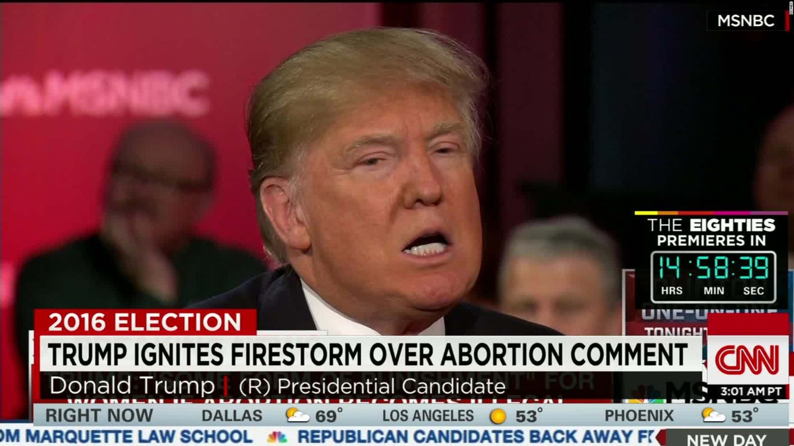 Donald Trump's 3 Positions On Abortion In 3 Hours - CNNPolitics