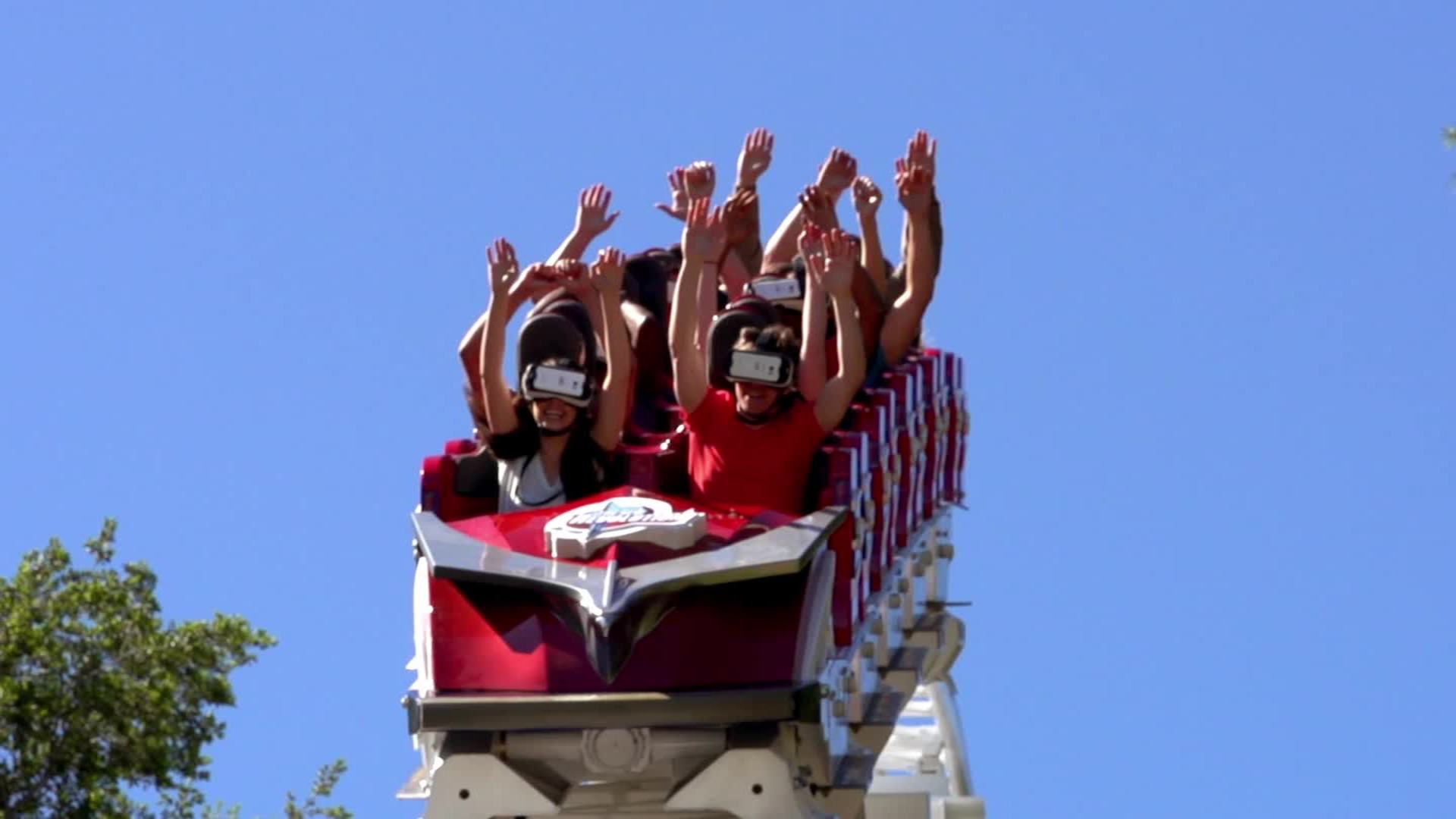 a ride on a virtual reality roller coaster CNN Video