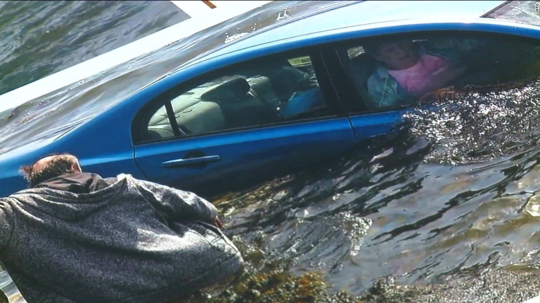 Woman Trapped After Car Goes Into Water Cnn Video