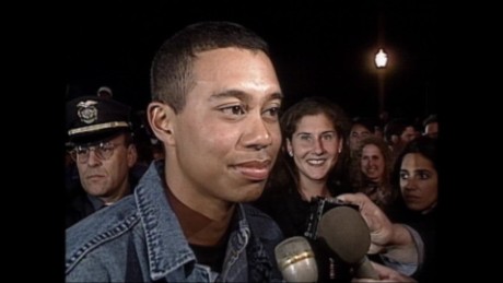 Tiger Woods speaks to CNN after 1997 Masters win