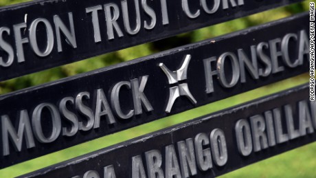 View of a sign outside the building where Panama-based Mossack Fonseca law firm offices are in Panama City, on April 4, 2016. A massive leak -coming from Mossack Fonseca- of 11.5 million tax documents on Sunday exposed the secret offshore dealings of aides to Russian president Vladimir Putin, world leaders and celebrities including Barcelona forward Lionel Messi. An investigation into the documents by more than 100 media groups, described as one of the largest such probes in history, revealed the hidden offshore dealings in the assets of around 140 political figures -- including 12 current or former heads of states. AFP PHOTO/ Rodrigo ARANGUA / AFP / RODRIGO ARANGUA        (Photo credit should read RODRIGO ARANGUA/AFP/Getty Images)