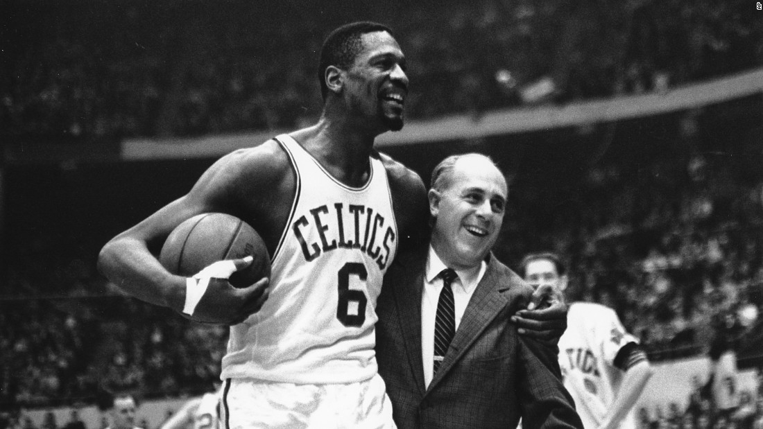 &lt;strong&gt;Most NBA titles (player):&lt;/strong&gt; Bill Russell, seen here with legendary coach Red Auerbach, won 11 titles in his 13 NBA seasons. The big man won all of them with Boston, starting in 1957 and ending in 1969.