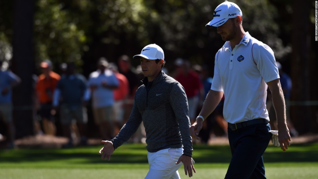 Rory McIlroy (left) with practice partner Chris Wood, who reflected: &quot;When he closes out with a hole in one, you can&#39;t really do a lot about that.&quot;