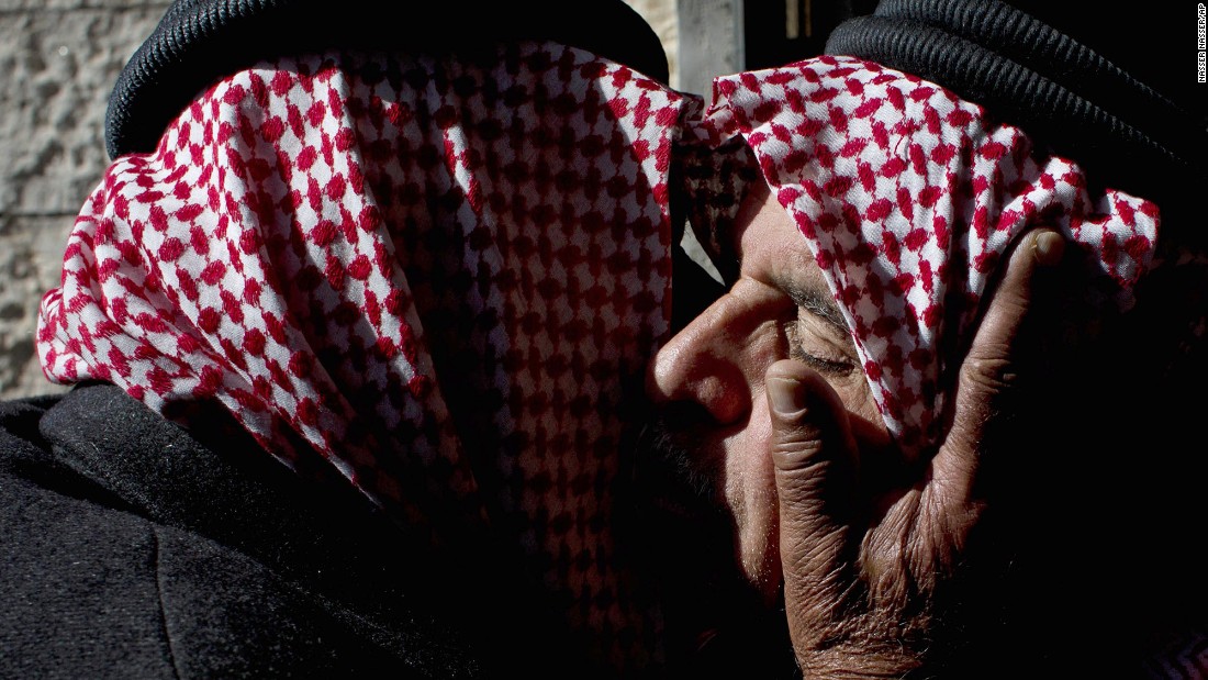 Safi al-Kasasbeh, right, receives condolences from tribal leaders at his home village near Karak, Jordan, on February 4, 2015. Al-Kasasbeh&#39;s son, &lt;a href=&quot;http://www.cnn.com/2015/02/03/world/gallery/jordanian-pilot-reaction/index.html&quot; target=&quot;_blank&quot;&gt;Jordanian pilot Moath al-Kasasbeh,&lt;/a&gt; was burned alive in a video that was released by ISIS militants. Jordan is one of a handful of Middle Eastern nations taking part in the U.S.-led military coalition against ISIS.