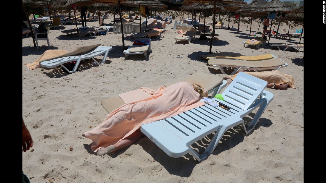 Dead bodies lie near a beachside hotel in Sousse, Tunisia, after &lt;a href=&quot;http://www.cnn.com/2015/06/26/world/gallery/tunisia-terrorist-attack/index.html&quot; target=&quot;_blank&quot;&gt;a gunman opened fire&lt;/a&gt; on June 26, 2015. ISIS claimed responsibility for the attack, which killed at least 38 people and wounded at least 36 others, many of them Western tourists. Two U.S. officials said they believed the attack might have been inspired by ISIS but not directed by it.