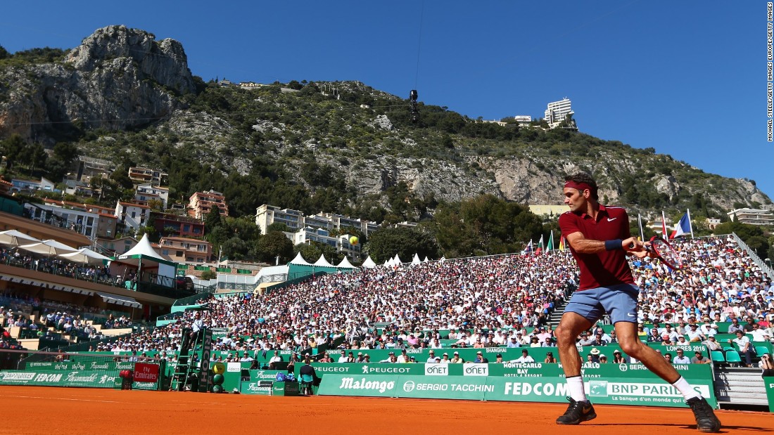Roger Federer defeated Guillermo Garcia-Lopez 6-3 6-4 at the Monte Carlo Masters Tuesday -- his first match since being sidelined with a knee injury after the Australian Open in January