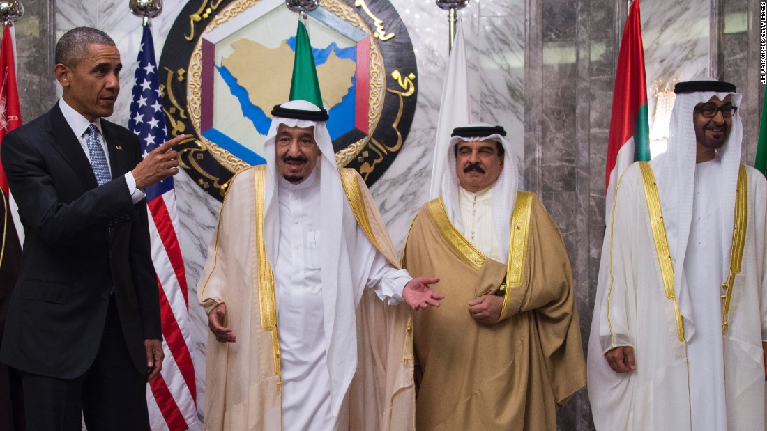The United States and Saudi Arabia have been divided over a slew of issues, including the approach to the wars in Syria and Yemen, the Iranian nuclear deal and the influence Tehran wields in Iraq. Here, Obama appears with Saudi King Salman, Bahrain&#39;s King Hamad bin Isa Al Khalifa and Abu Dhabi Crown Prince Mohamed bin Zayed Al Nahyan during the Riyadh summit on April 21.