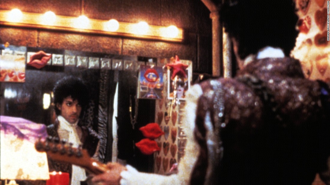 Prince, seen here on set, won an Oscar for the original song score for the classic film.