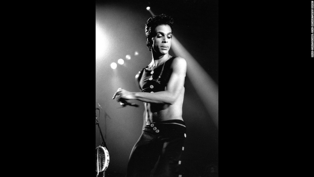 Prince performs at London&#39;s Wembley Arena in 1986.