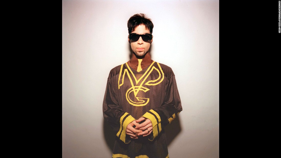 Prince poses for a photo in Toronto in 1996.