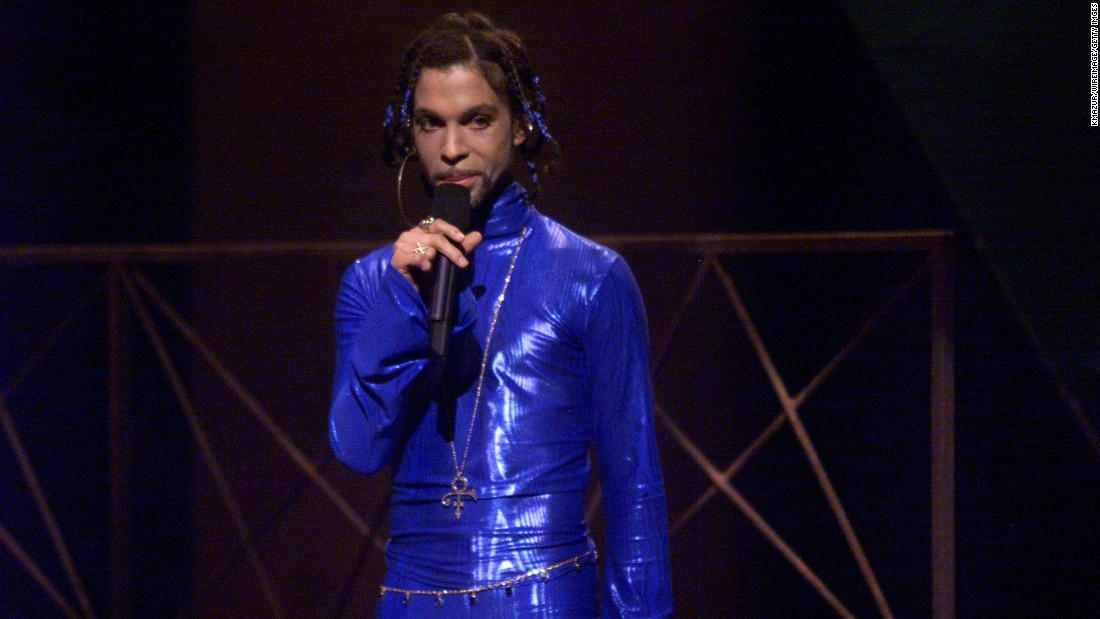 True blue -- Coordinating an outfit around one color was a Prince signature. Here he is in electric blue at the 1999 MTV Video Music Awards.&lt;br /&gt;