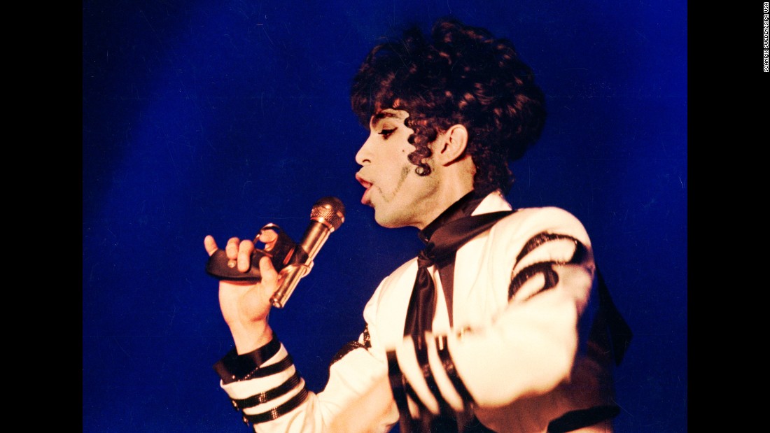Prince performs at the Globe Arena in Stockholm in 1993.