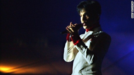 Prince performs in Hong Kong on October 17, 2003. Prince&#39;s concert was the the opening act in a four-week government-sponsored music festival titled &quot;Hong Kong Harbor Fest,&quot;  aimed at boosting the image of SARS-battered Hong Kong.  