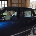 Obamas driving with the royals