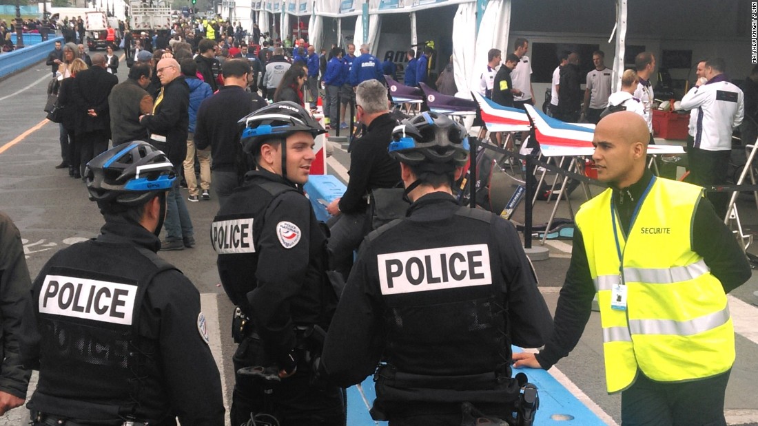 There was &quot;a high-level security presence&quot; at the Paris ePrix. The French capital was the target of terror attacks last November and remains on high alert.