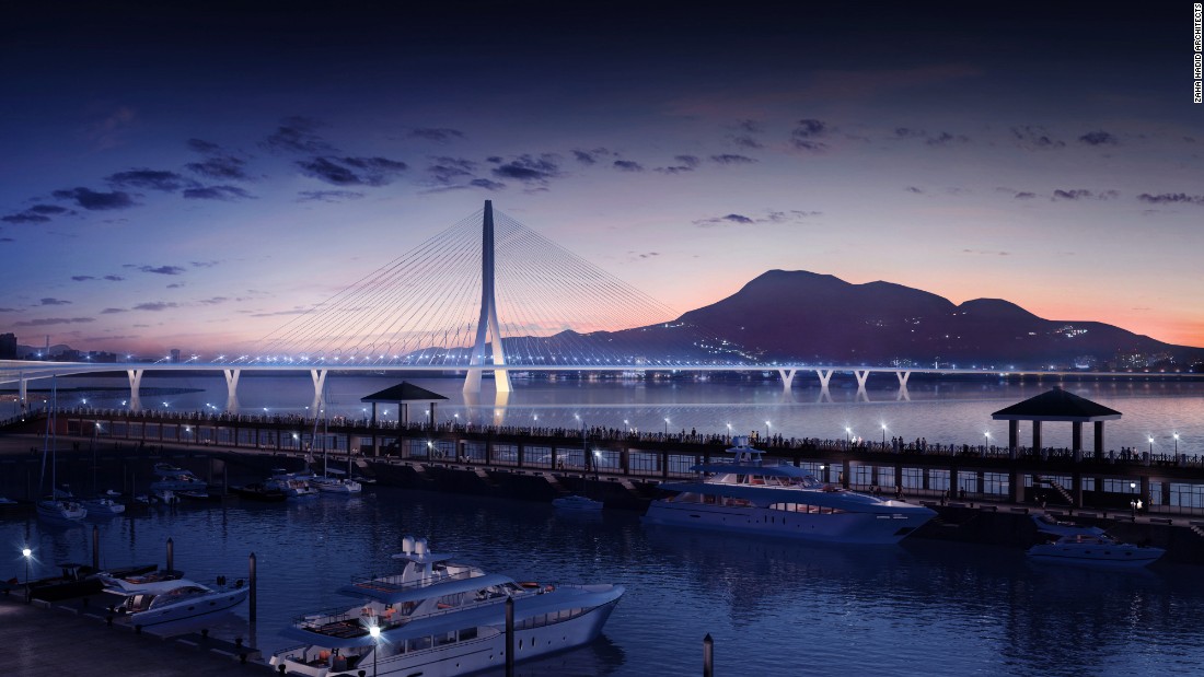 At just over 3,000 ft, the Danjiang Bridge -- one of the last commissions awarded to the late &lt;a href=&quot;http://edition.cnn.com/2016/03/31/architecture/zaha-hadid-appreciation/&quot;&gt;Zaha Hadid&lt;/a&gt; -- will be the world&#39;s longest single-tower, asymmetric cable-stayed bridge, according to &lt;a href=&quot;http://www.zaha-hadid.com/&quot; target=&quot;_blank&quot;&gt;the firm&lt;/a&gt;. &lt;br /&gt;&lt;br /&gt;The subtle design is meant to have visual impact without obscuring the Taipei sunset. 