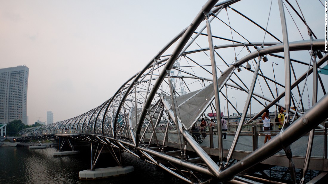 When it opened in 2010, Singapore&#39;s Helix Bridge was the first to incorporate the shape of a double-helix. The structure is meant to symbolize life, renewal and growth, and sits near Moshe Safdie&#39;s &lt;a href=&quot;http://edition.cnn.com/2015/04/20/travel/moshe-safdie-interview-destination-singapore/&quot;&gt;$5.7 billion Marina Bay Sands casino&lt;/a&gt;. 
