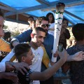 Olympic torch Syrian refugee Ibrahim al-Hussein