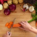 Cutting veggies STOCK