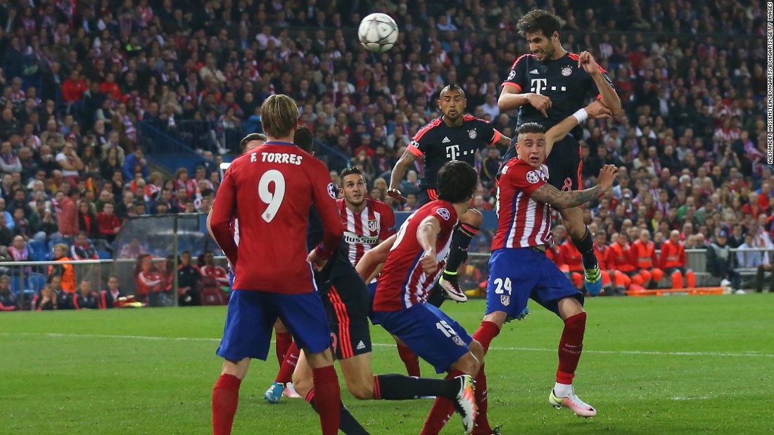 Javi Martinez wasted a glorious effort to equalized for the visitor when he sent his header straight at Oblak from 10-yards. It means Bayern will now need to overturn a 1-0 deficit in the second leg in Munich on Tuesday if it is to progress to the final.