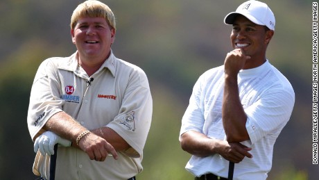 The drinks are on me: John &quot;Wild Thing&quot; Daly and Tiger Woods are both multiple major champions.  