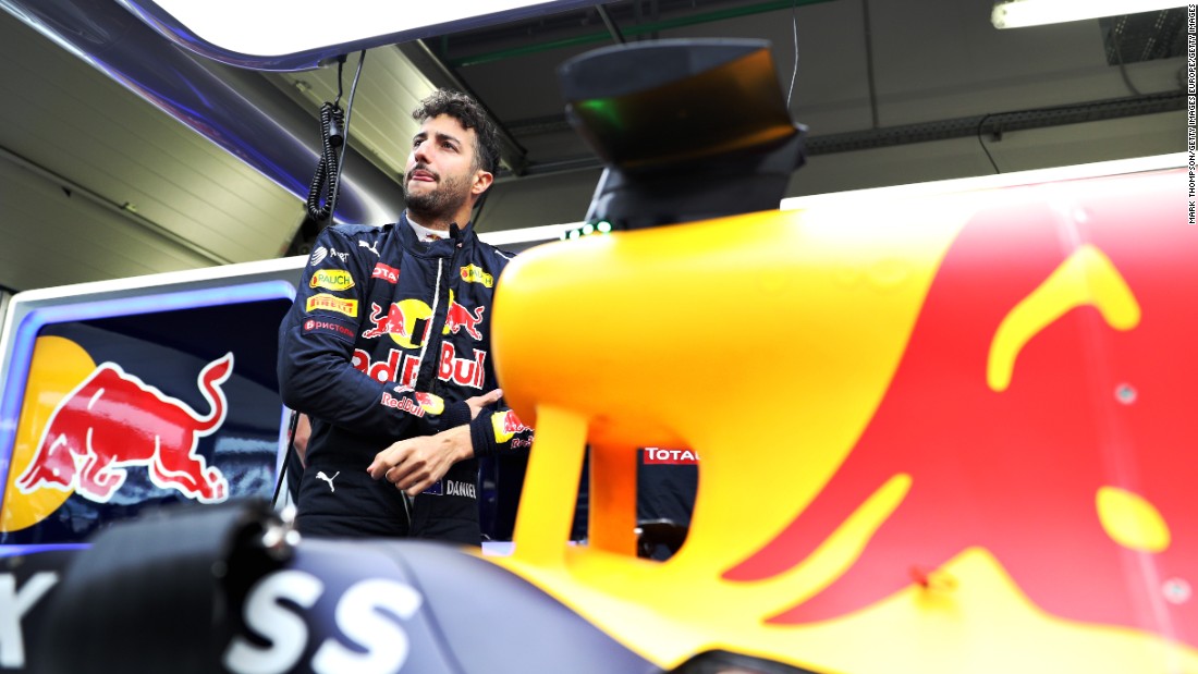 Daniel Ricciardo of Australia and Red Bull Racing in the garage during qualifying for the Formula One Grand Prix of Russia at Sochi Autodrom on April 30, 2016 in Sochi, Russia.  