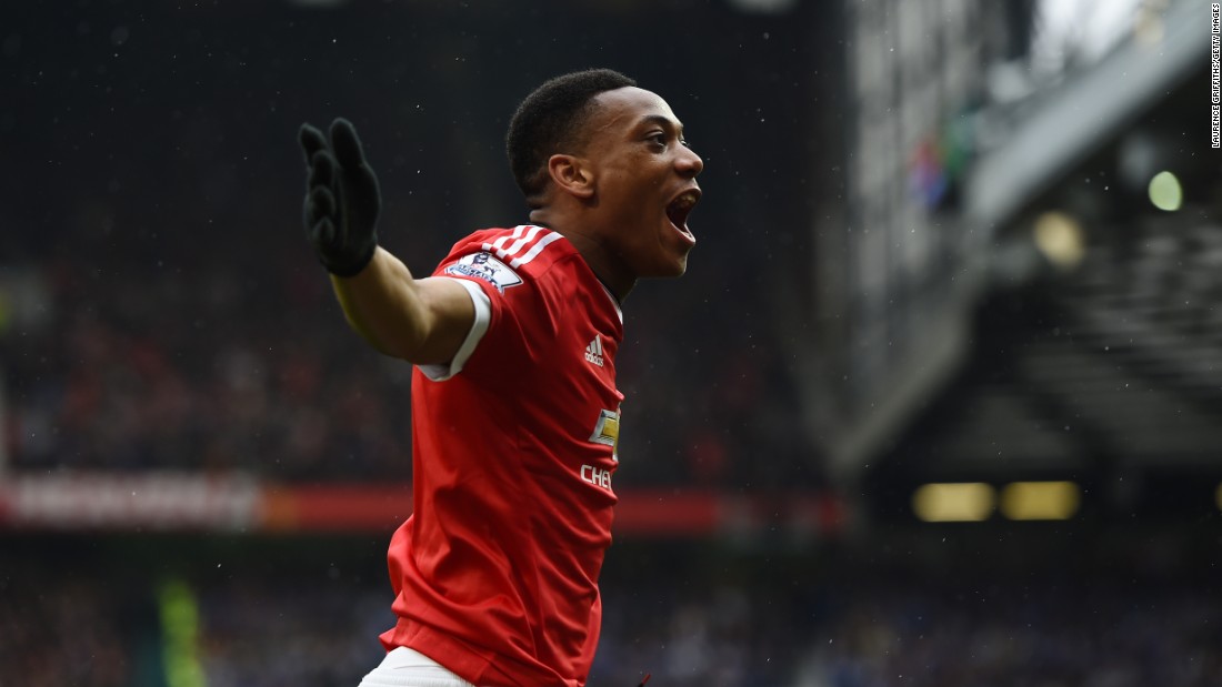 But Leicester had a rocky start to the game after Anthony Martial scored in the eighth minute to give United the lead.