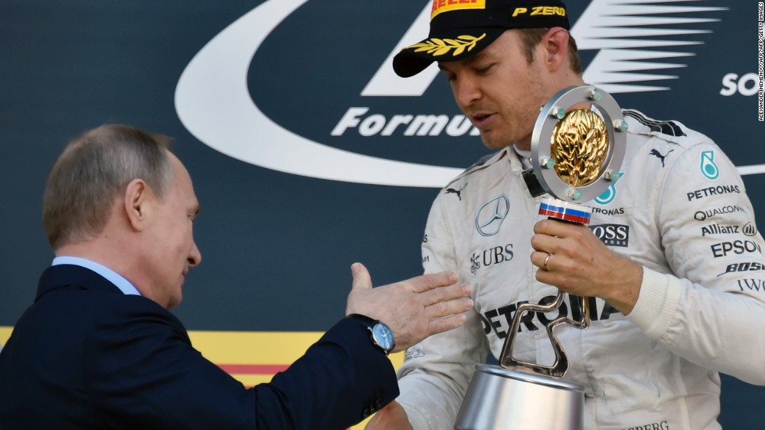 President Vladimir Putin was on the podium to hand out the victory laurels to Rosberg once more. Another engine problem left Hamilton back in second as his teammate &lt;a href=&quot;http://cnn.com/2016/05/01/motorsport/russian-grand-prix-sochi-lewis-hamilton-nico-rosberg/&quot; target=&quot;_blank&quot;&gt;moved into a 43-point lead.&lt;/a&gt;