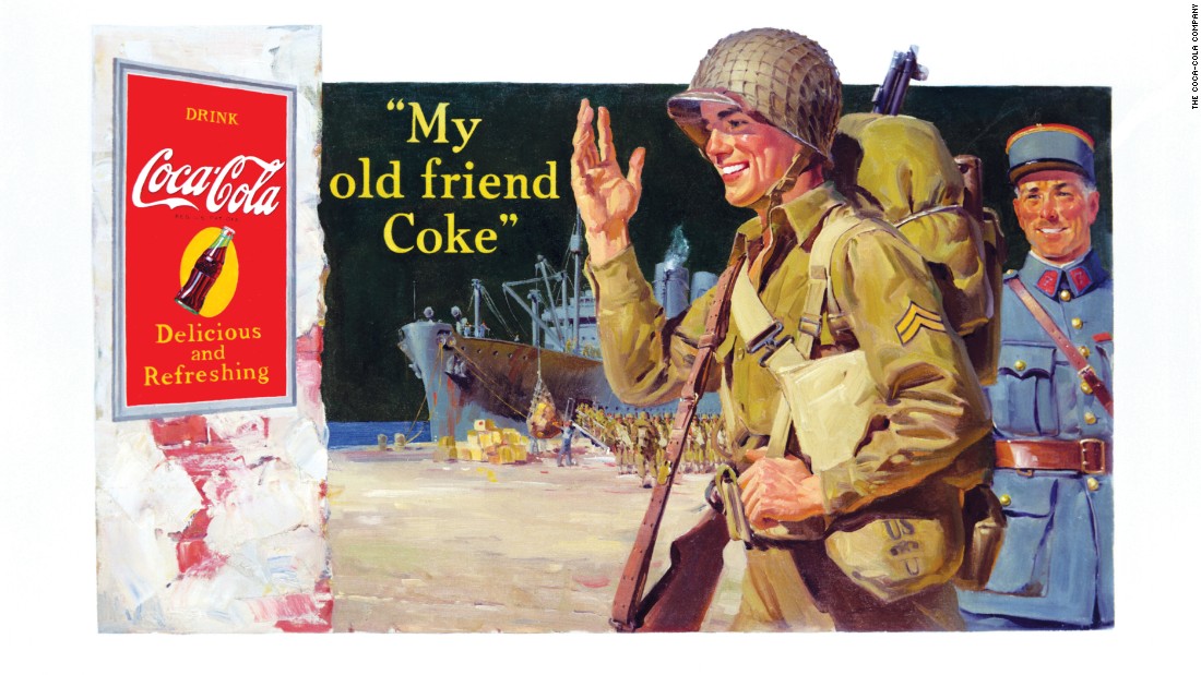 Resultado de imagen para coca cola world war 2 soldiers advertising