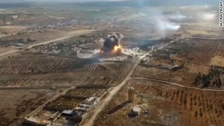 Drone video shows fight in Aleppo