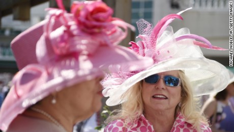 Fancy hats at the Kentucky Derby 