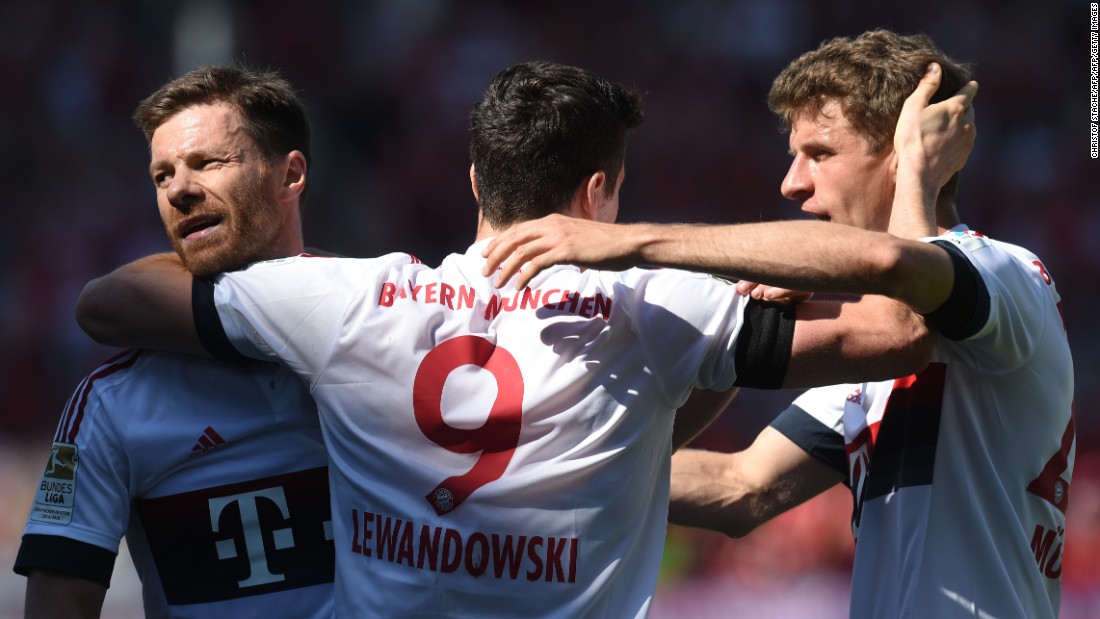 Bayern doubled its advantage shortly after, with Lewandowski on target again. The Bavarians would go on to win the match 2-1 and secure the Bundesliga title for the fourth year in succession.