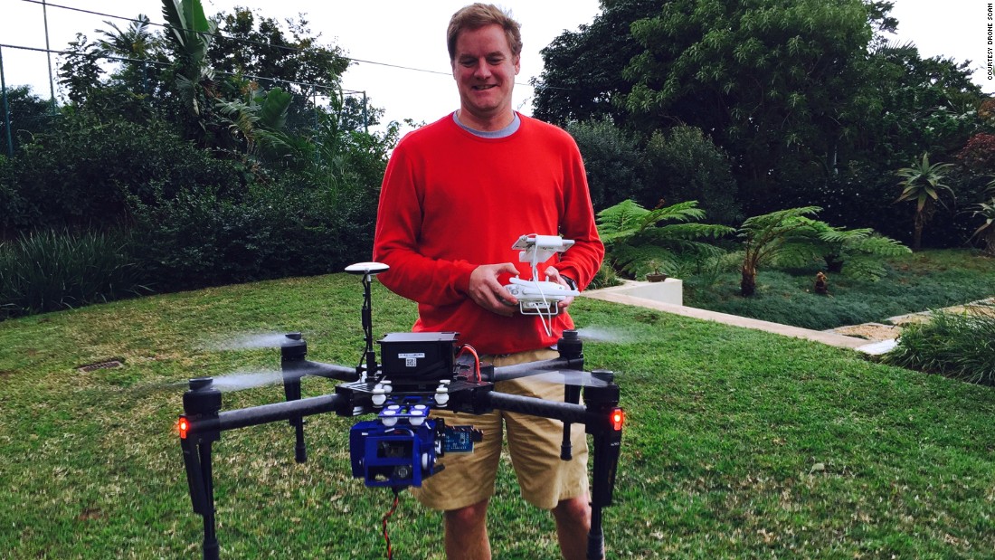 The founders have big plans for the device. &quot;Eventually you will have the drones working away in the warehouses at night when everybody is asleep, as a real drone, as the name suggest,&quot; says Craig Leppan, co-founder of Drone Scan, pictured.